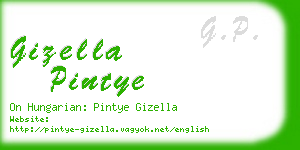 gizella pintye business card